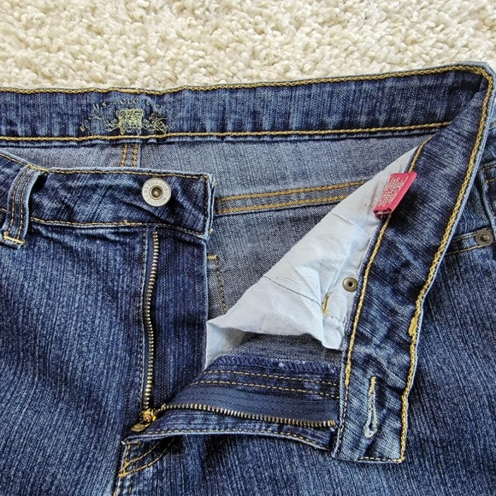US Polo Assn Womens Bell Bottom Jeans Denim Pants 27011351 Size 12 - Picture 7 of 15